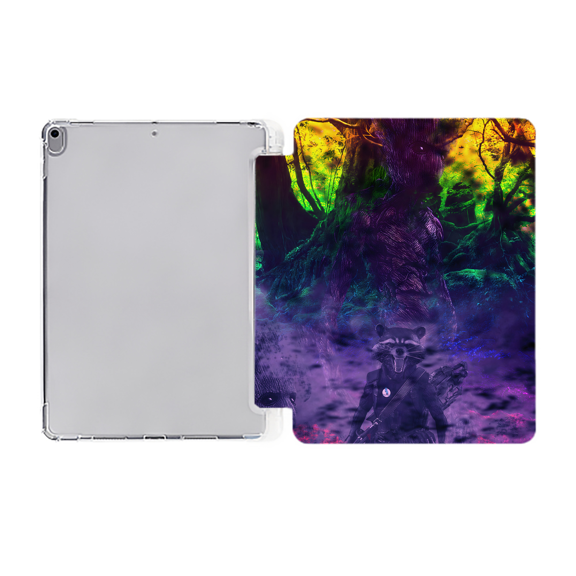 （画像用） アベンジャーズ The Avengers IPad ケース ペン収納付き 三つ折りスタンド PUレザー×シリコン 対応機種9.5/10.5/10.9インチ